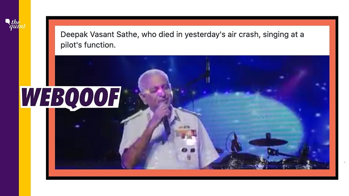 The man in the video is retired Vice Admiral Girish Luthra and not Air India pilot Deepak Sathe. 