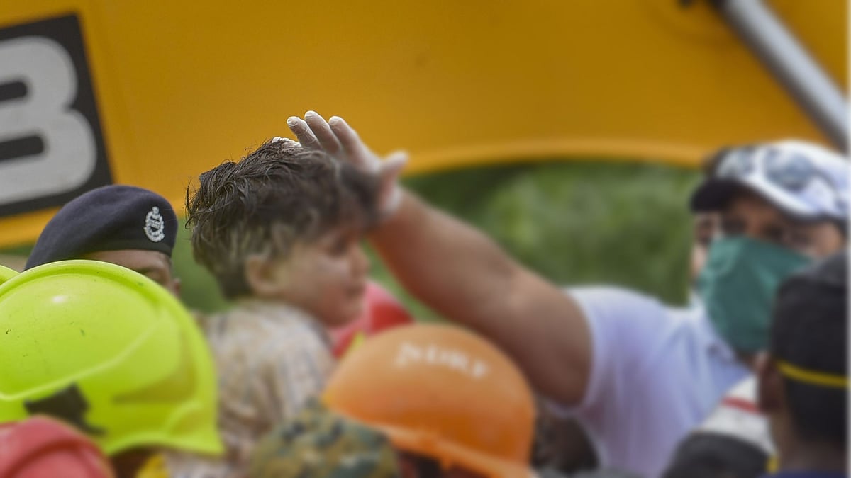 A 4-year-old boy was among several people rescued from the debris in Maharashtra’s Raigad on Tuesday, 25 August, after <a href="https://www.thequint.com/news/india/building-collapse-in-maharashtra-raigad-mahad-rescue-updates">a residential building collapsed on Monday</a> killing at least 16 people.