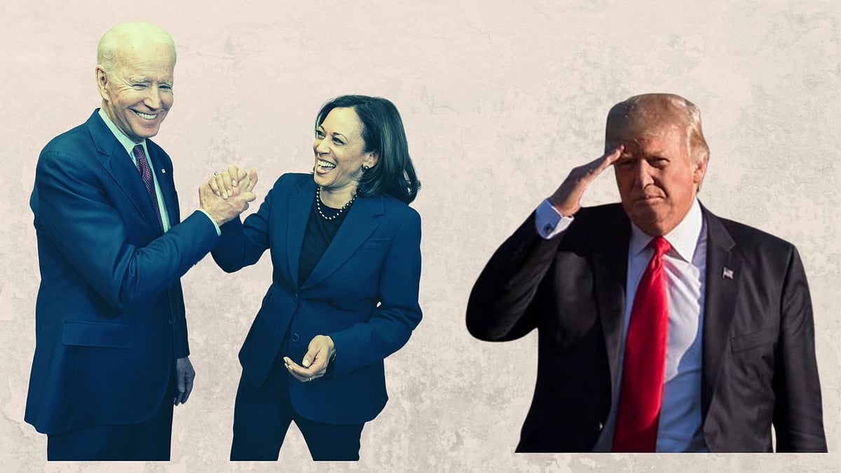 President Donald Trump said he was ‘surprised’ Joe Biden had picked Kamala Harris as his vice presidential candidate.