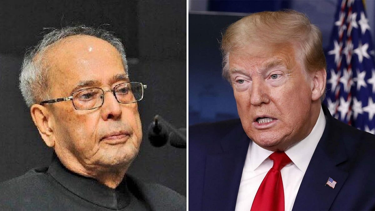 Former President Pranab Mukherjee and US President Donald Trump