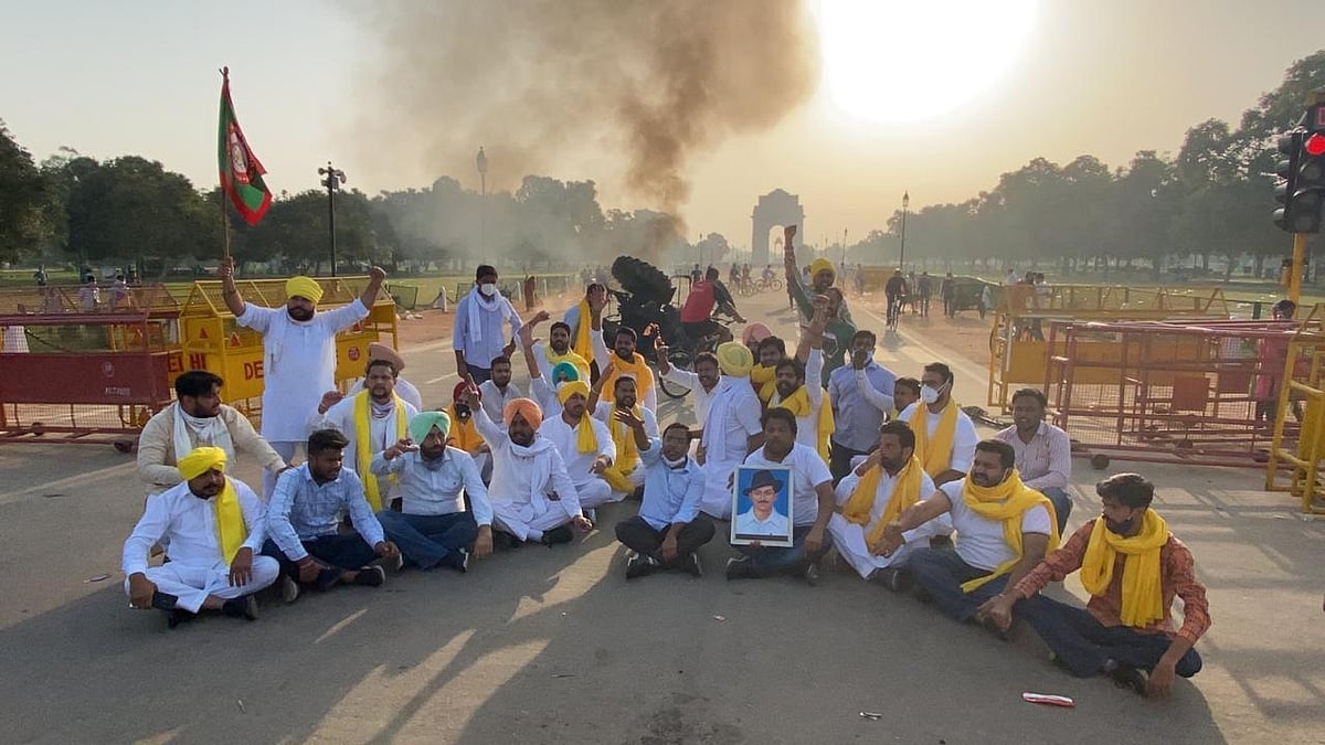 Six people have been arrested in connection with the protest and the burning of the tractor.