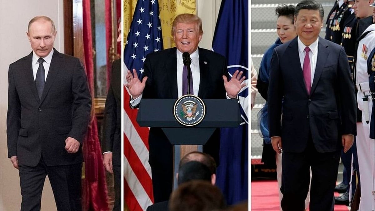 Russian President Putin, US President Trump, China President Jinping