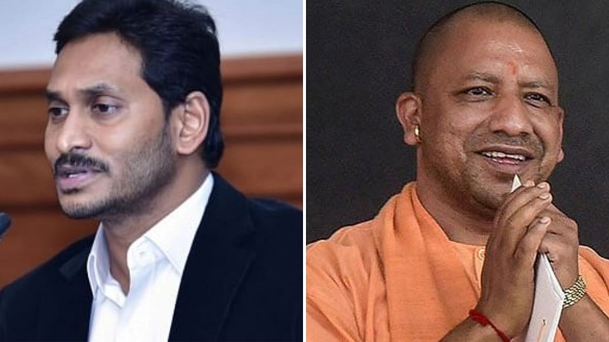 Andhra Pradesh CM Jagan Reddy (left) and UP CM Yogi Adityanath.