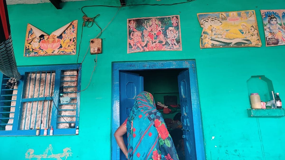 Hathras victim’s mother at their house in Bul Garhi village.