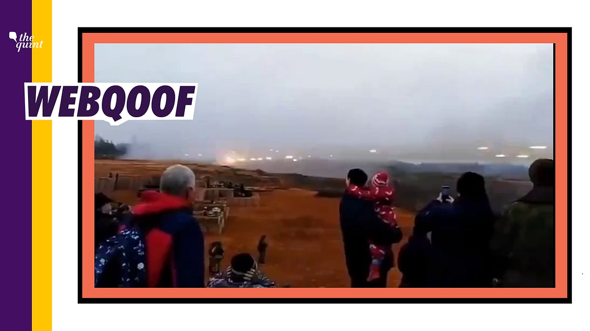 The video is actually from 2019, of a military exercise in Russia’s Luzhki military range.