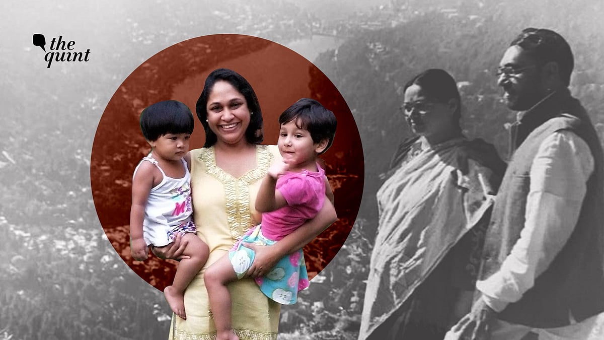 Sameena Dalwai with her two daughters and her parents.