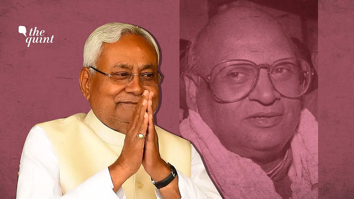Image of Nitish Kumar (front) and Chimanbhai Patel used for representational purposes.