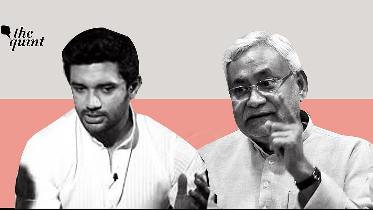 Chirag Paswan of LJP and Nitish Kumar of JD(U) at crosshairs.&nbsp;