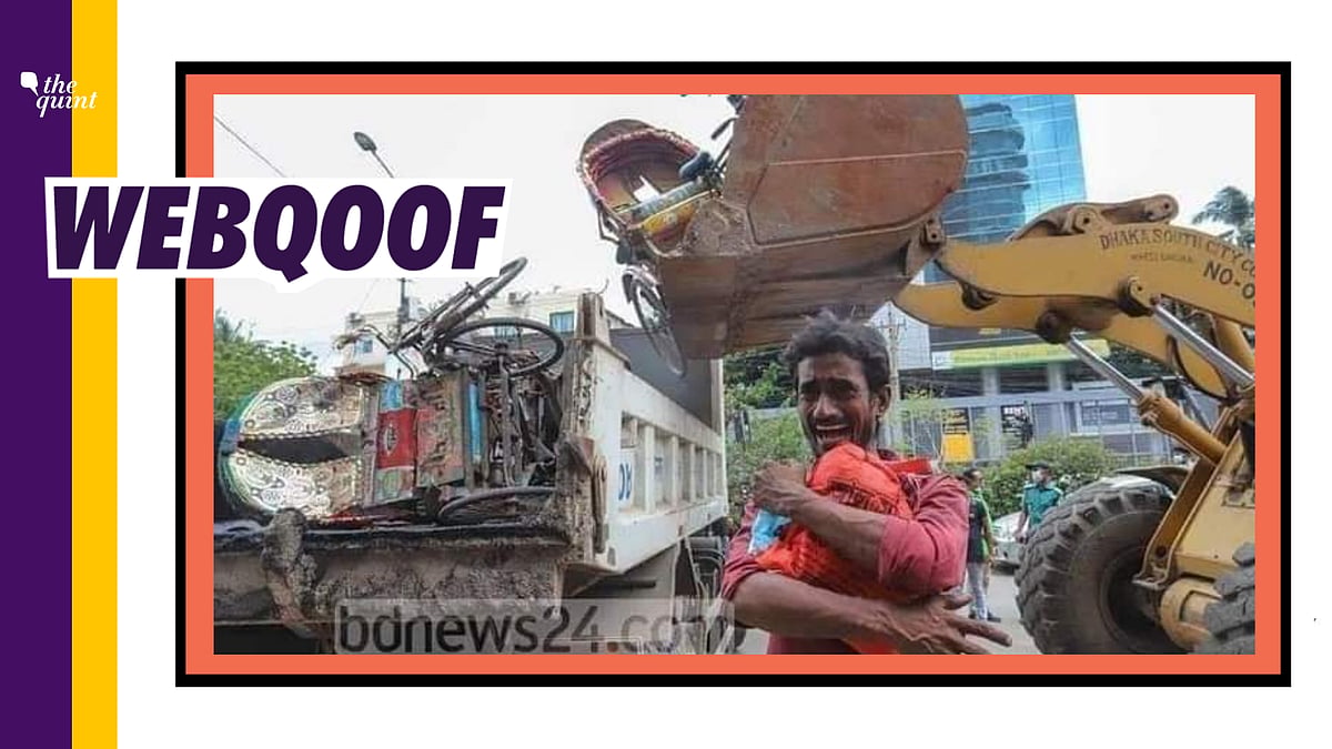 Social media users have shared images and videos of a man crying while authorities seize his rickshaw, as an incident in India.