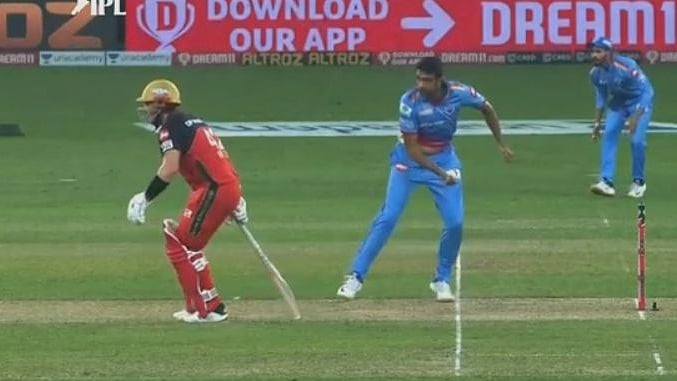 R Ashwin warned Aaron Finch for venturing out too far outside the crease.