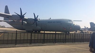 Bengaluru: A C-130J Super Hercules on display during Aero India 2019 - air show that is being held at at Yelahanka Air Force Station, in Bengaluru, on Feb 20, 2019. Image used for representational purpose.