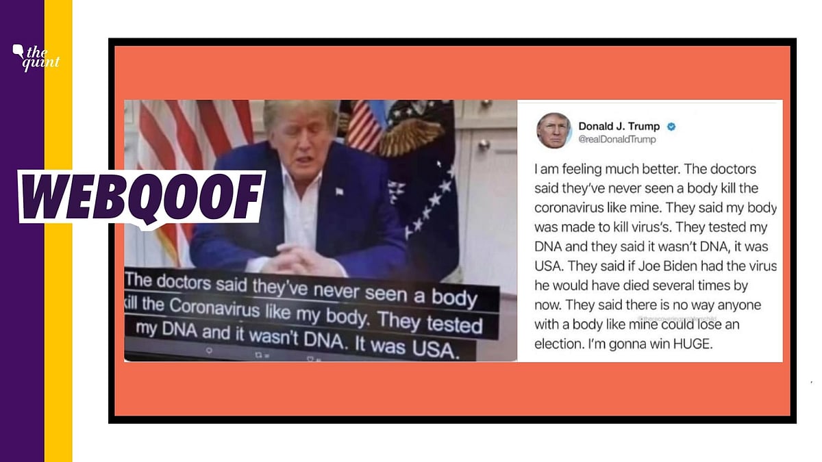 A quote is being falsely attributed to Donald Trump regarding his health after he was infected with the coronavirus.