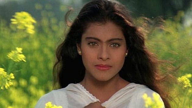 Kajol in a still from DDLJ. 