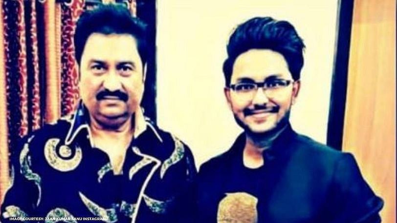 Jaan Kumar Sanu with father Kumar Sanu.