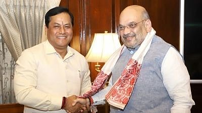 File image of Assam Chief Minister Sarbananda Sonowal and Union Home Minister Amit Shah.