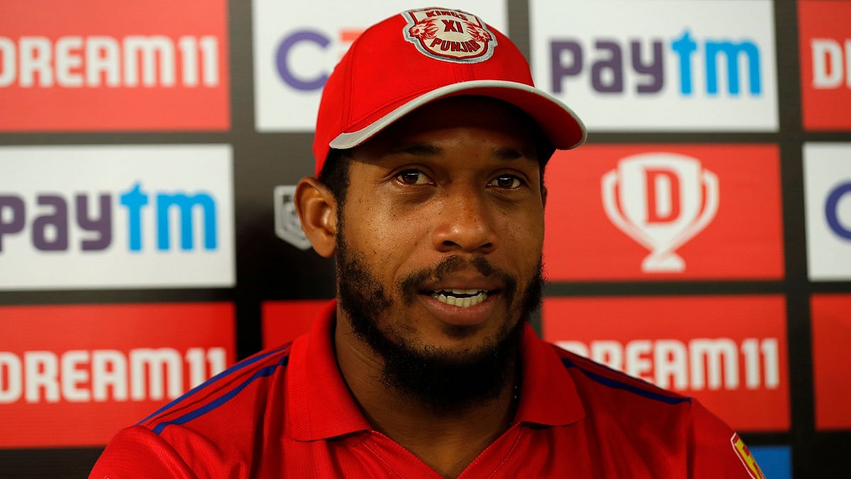 Kings XI Punjab bowler Chris Jordan speaking at the post-match press conference