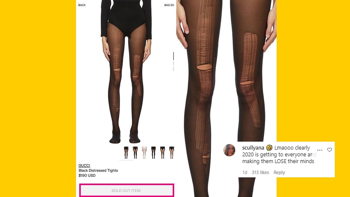 Netizens React Gucci's 'Distressed Tights' Being Sold for INR 14K