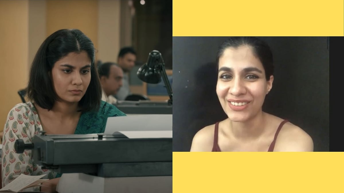 Shreya Dhanwanthary plays the role of journalist and author Sucheta Dalal in <i>Scam 1992.</i>