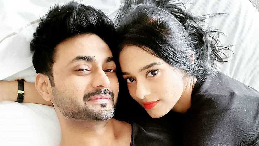 Amrita Rao and Anmol.