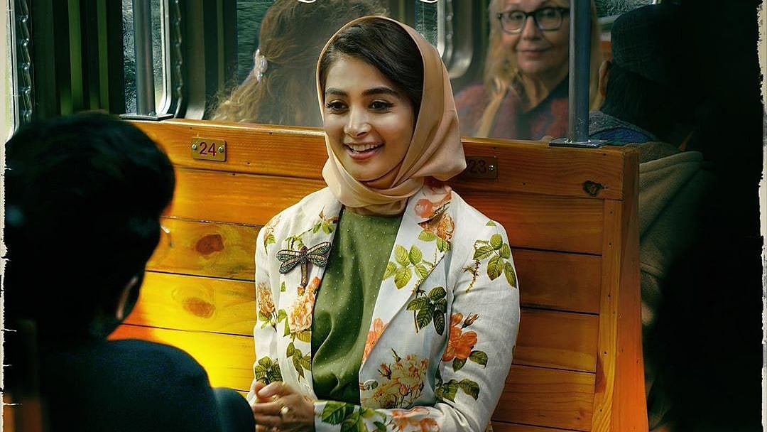 Pooja Hegde in a poster from Radhe Shyam.