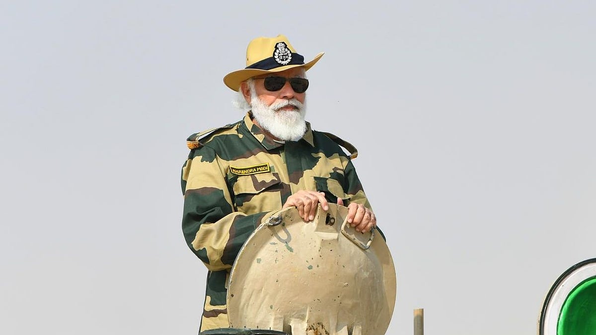 Prime Minister Narendra Modi on Saturday, 14 November arrived in Jaisalmer to spend Diwali with the Border Security Force (BSF) and Indian Army troops deployed at the Longewala post.