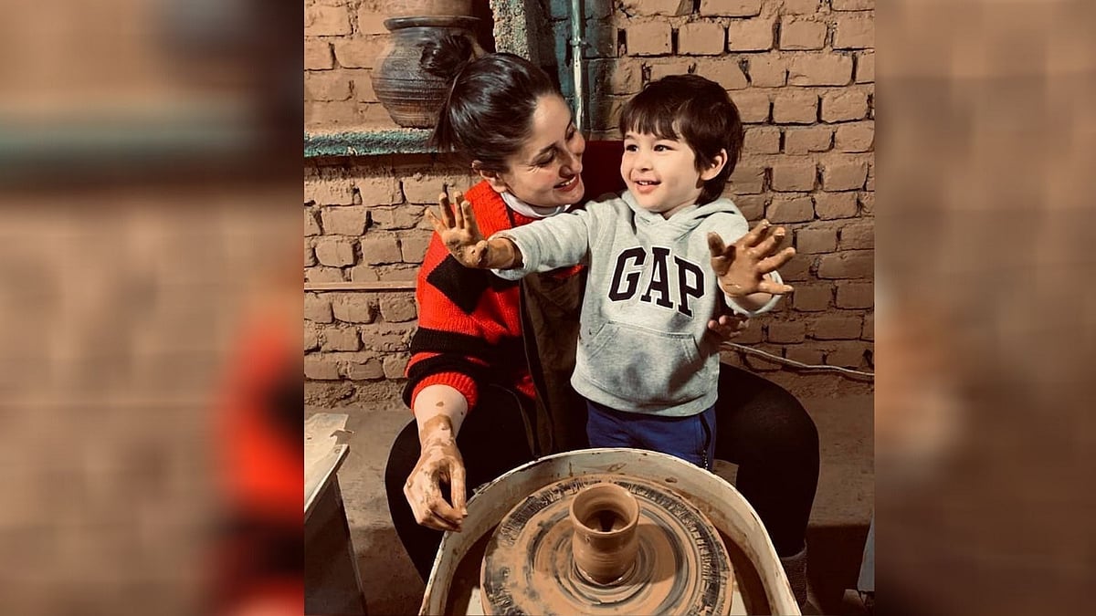 Kareena Kapoor and Taimur at Dharamkot.