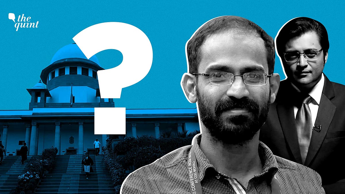Siddique Kappan’s (L) habeas corpus plea was adjourned to 20 November with no interim bail, unlike the SC’s relief for Arnab Goswami (R).