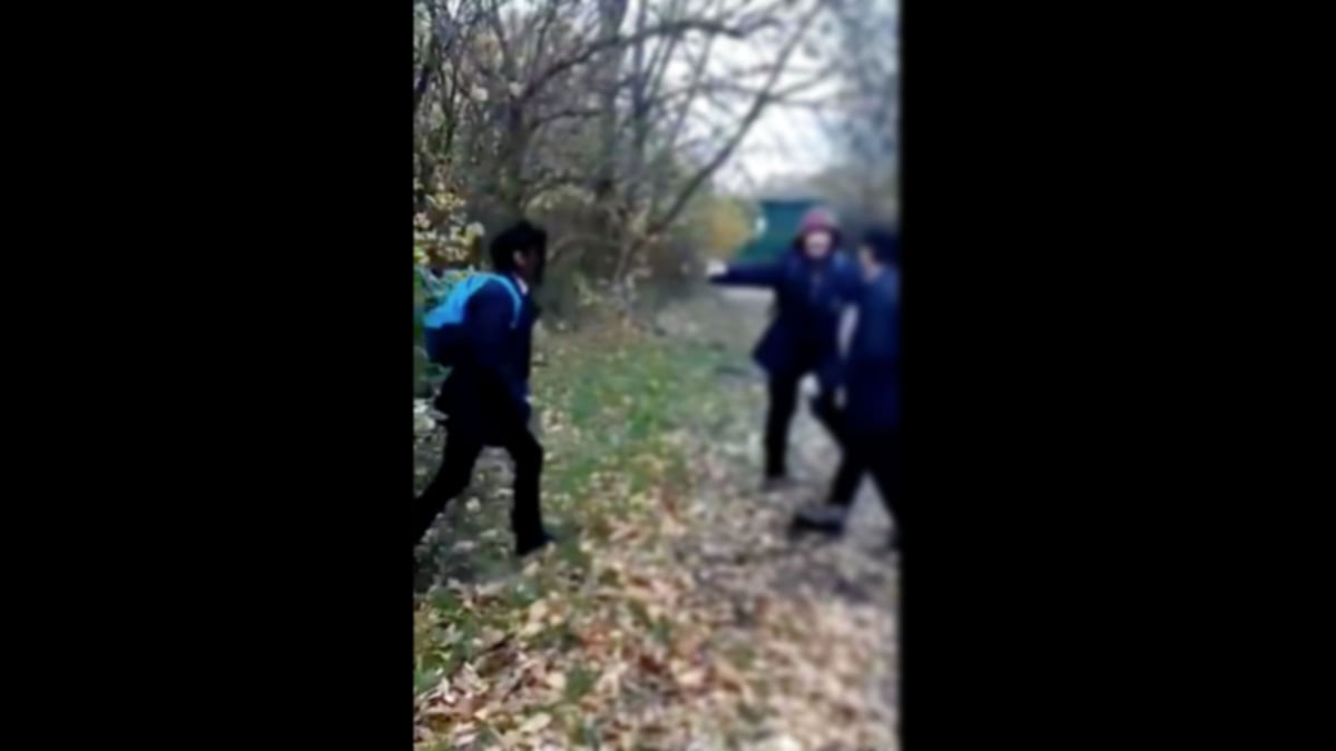 A teenage boy in UK was attacked by his school classmates as seen in a video that has gone viral on social media. 