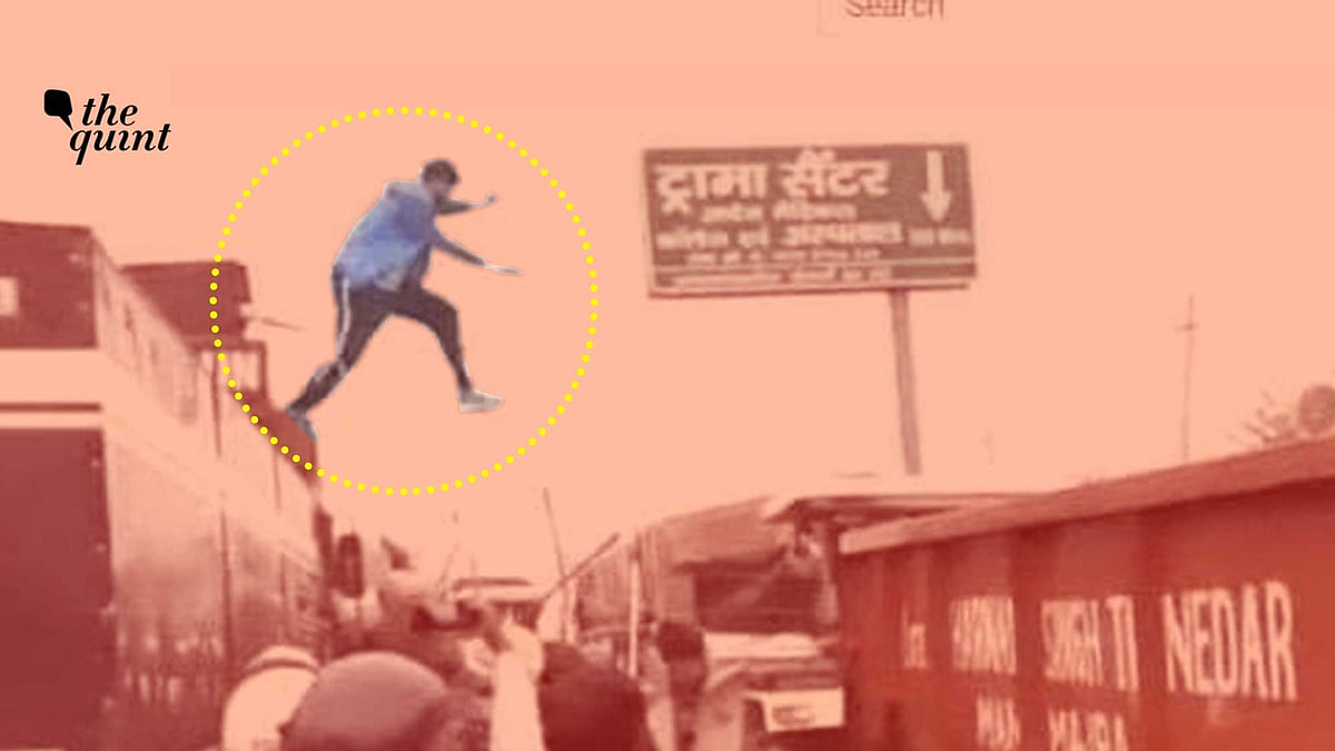 Navdeep Singh, a farmer, jumped on top of Varun – the water cannon vehicle – and turned off the tap. 
