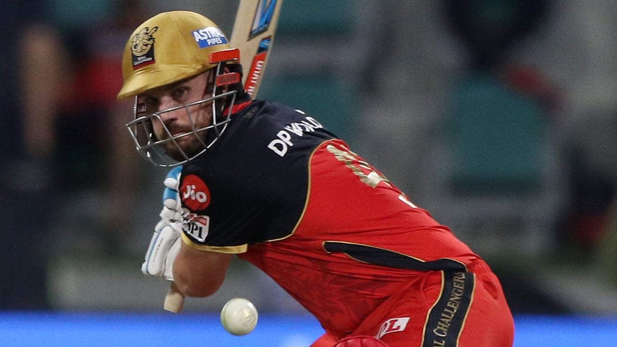 Aaron Finch in action for RCB in IPL 2020 in UAE.&nbsp;