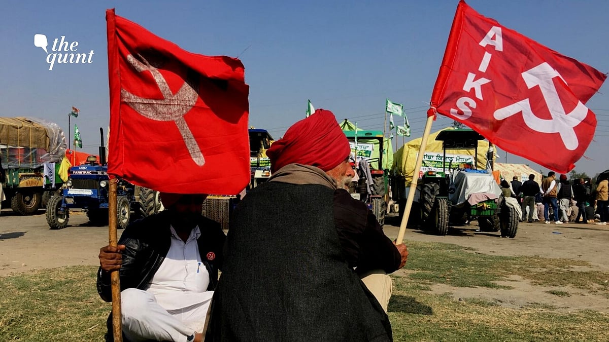 A farmer at the Nirankari Samagam Ground in Delhi.