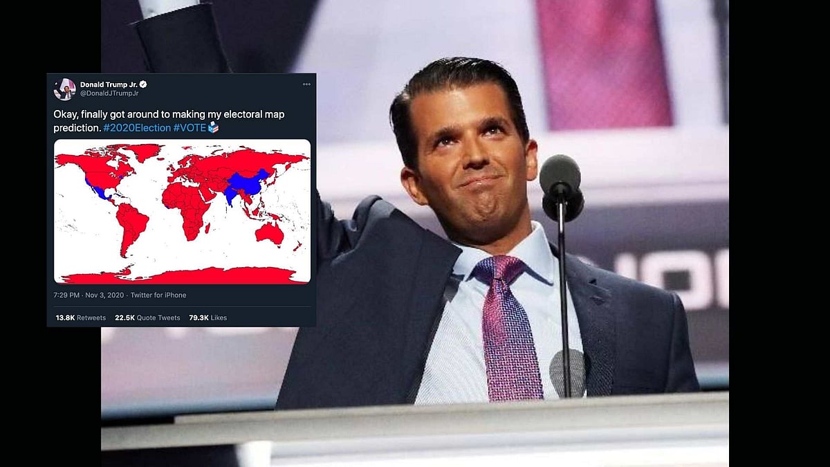 Trump Jr’s world electoral map was slammed by Indian political leaders, including Shashi Tharoor and Omar Abdullah.