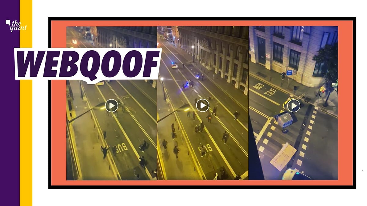 A video of protests in Barcelona was falsely claimed to be from France.