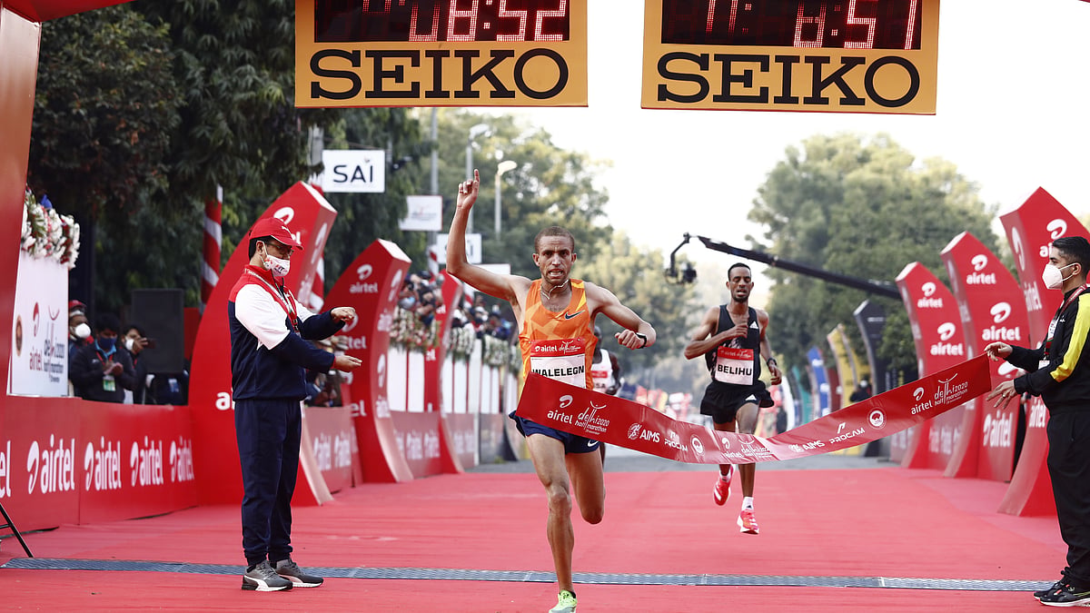 Amdework Walelegn out-sprinted two-time defending champion Andamlak Belihu for the men’s title.
