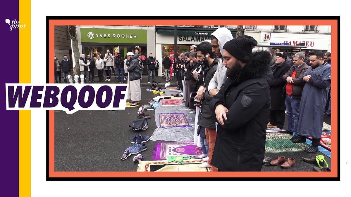 An old video of Muslims offering prayers in the streets of Clichy, a suburb near Paris, has been revived as a recent incident.