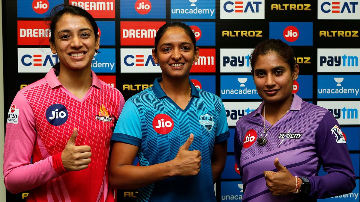 <div class="paragraphs"><p>File: Smriti Mandhana, Harmanpreet Kaur and Mithali Raj before the women's T20 challenge tournament.</p></div>