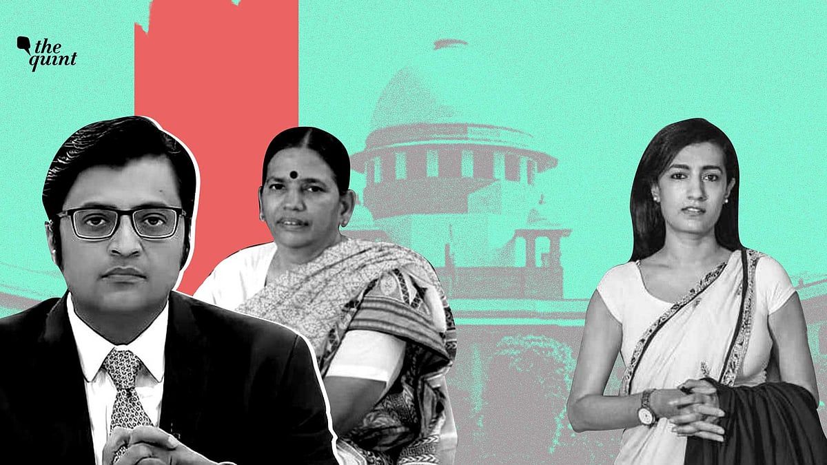 L-R: Arnab Goswami, Sudha Bhardwaj and Karuna Nundy.