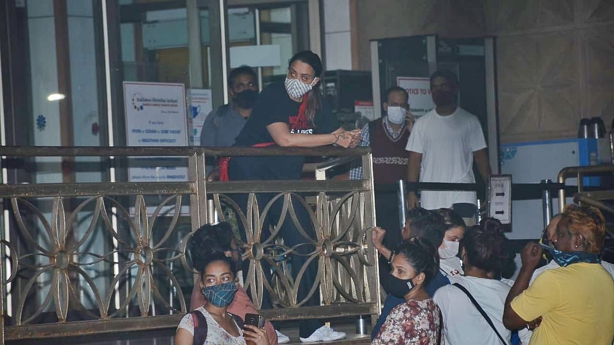 Remo D’Souza’s wife Lizelle D’Souza and friend Salman Yusuff Khan at the hospital.