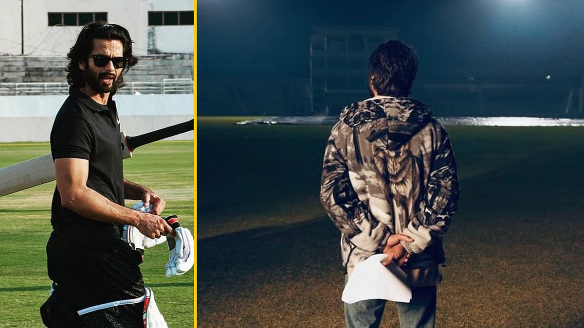 Shahid Kapoor on the sets of <i>Jersey</i>.