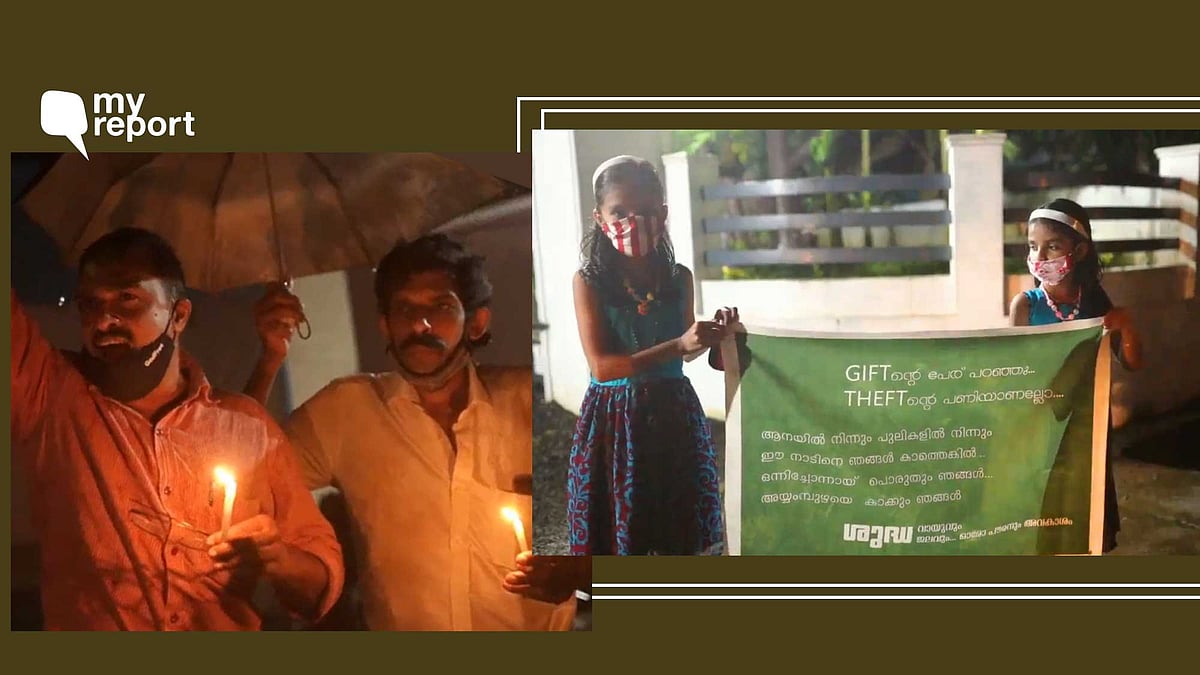 Protest against GIFT City Project in Aluva.