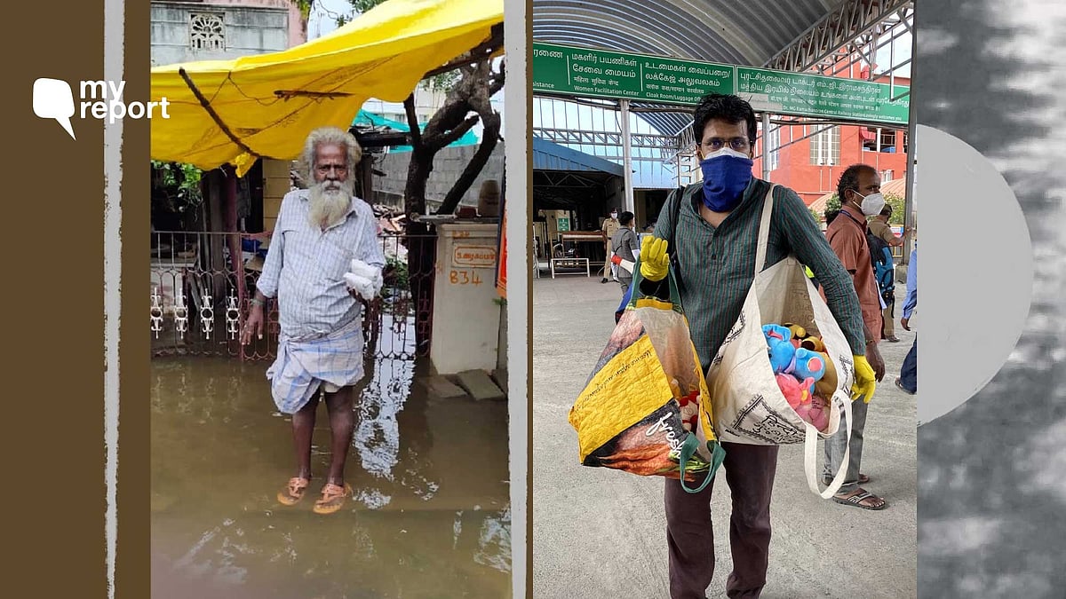 Good Samaritan Srini Swaminathan has been providing relief to the needy ever since the lockdown in March.