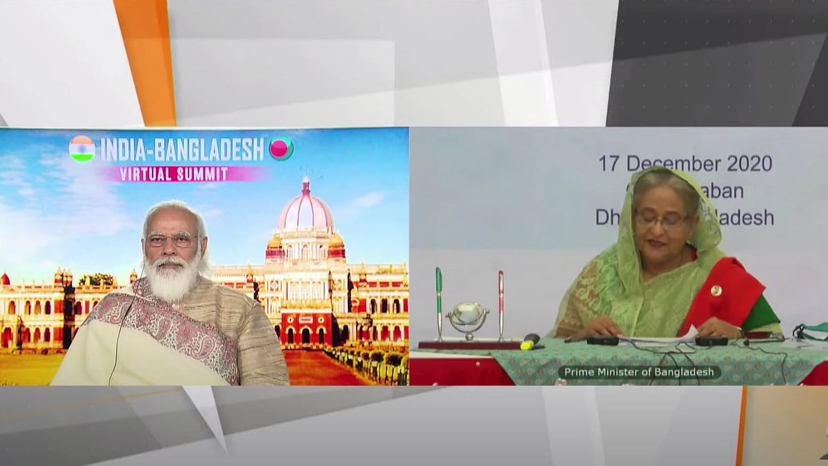 Prime Minister Modi held a virtual summit with his Bangladeshi counterpart Sheikh Hasina.