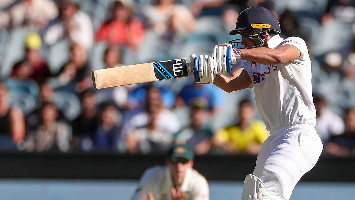 Shubman Gill during his debut knock at the Melbourne Cricket Ground against Australia.