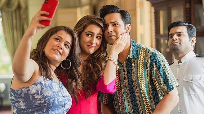 Shikha Talsania, Sara Ali Khan, David Dhawan in Coolie No. 1