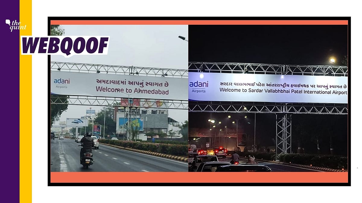 Congress handles shared a misleading claim that the name of Ahmedabad airport has been changed to ‘Adani airport.’