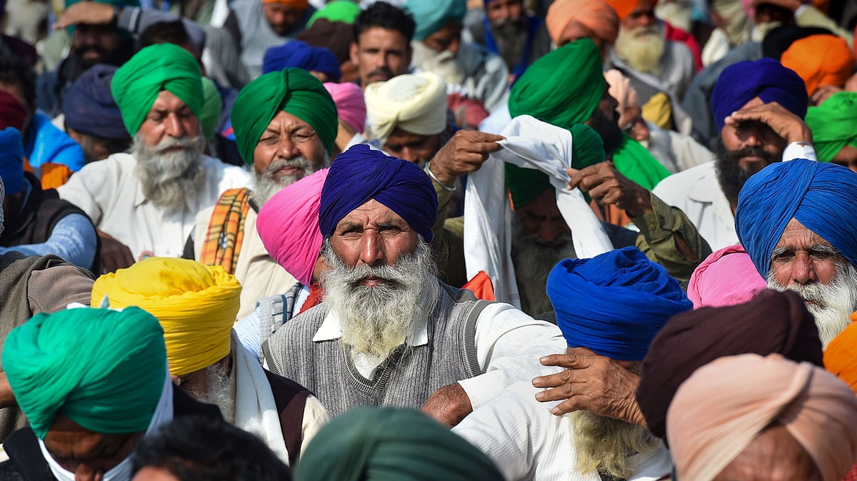 Farmers from Punjab and Haryana at Delhi border, protesting against the new agriculture laws. Image used for representational purposes.