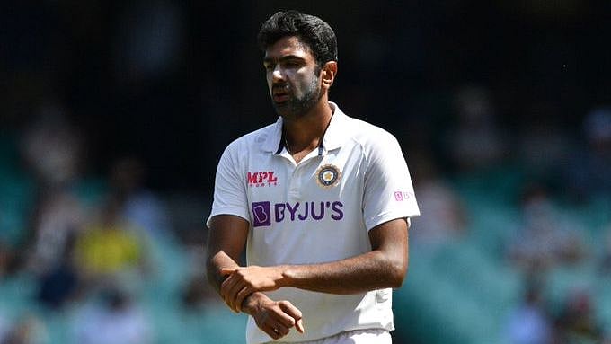 R Ashwin reacts during the Sydney Test against Australia. 