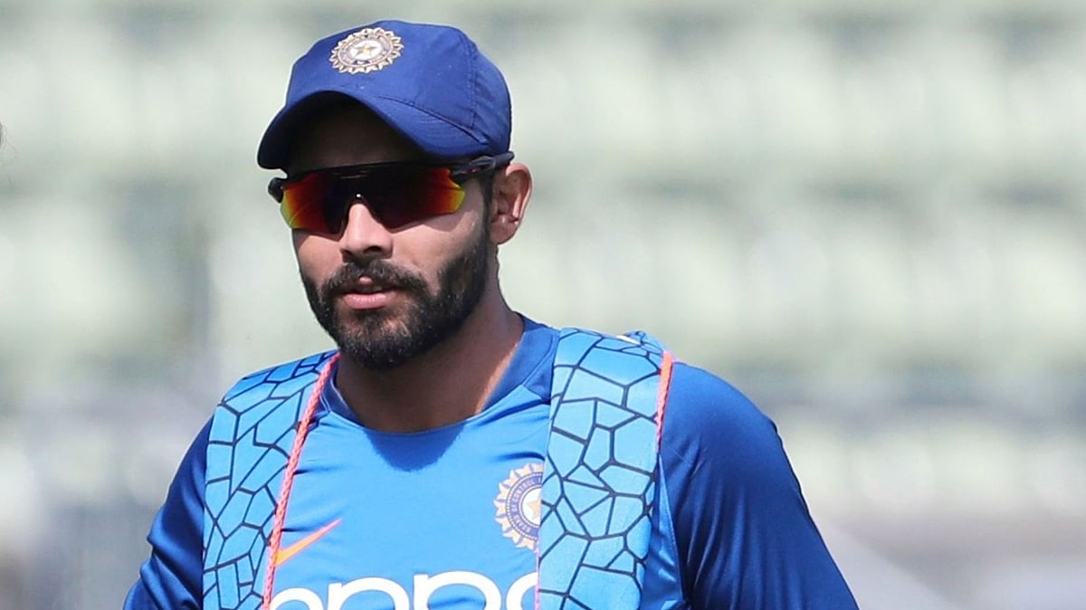 <div class="paragraphs"><p>Ravindra Jadeja at a training session.&nbsp;</p></div>