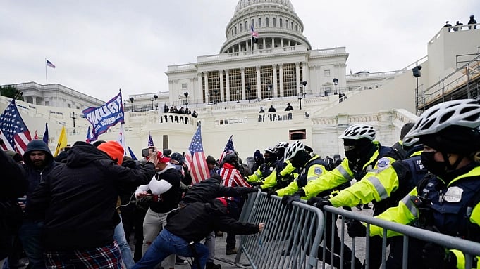 Visuals showed Trump supporters marching through the Capitol, some even sitting on the speaker’s seat inside the Senate.