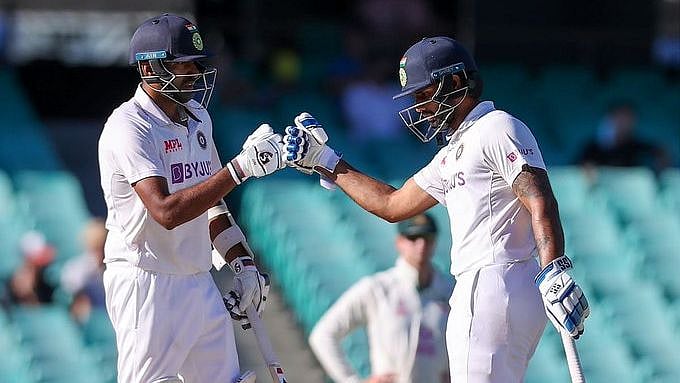 R Ashwin and Hanuma Vihari during their defiant 6th wicket stand against Australia at SCG. 